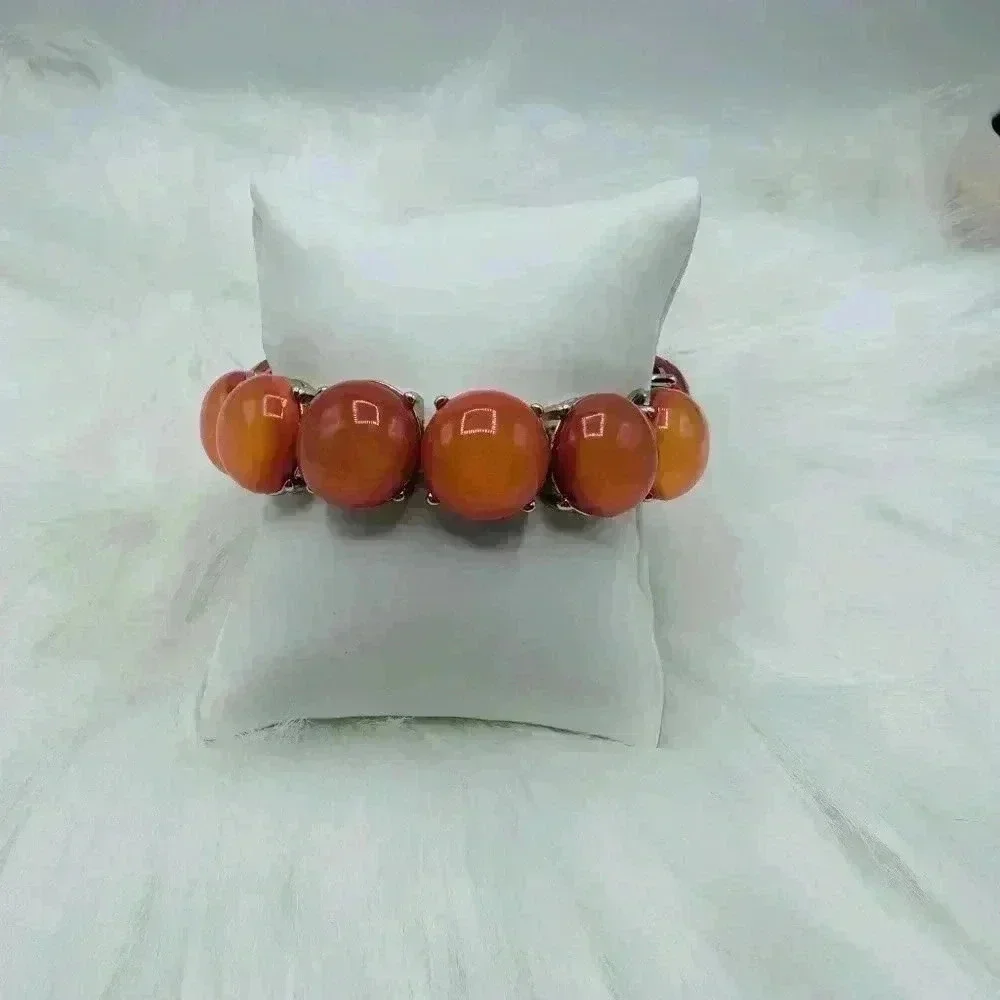 Sparkly Orange Fashion Bracelet